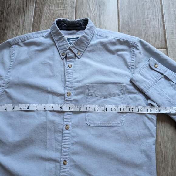 Cambridge Dry Goods medium long sleeve shirt Men Medium 100% cotton blue - Picture 3 of 7
